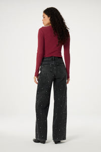 Lillian Slim Pullover | Cerise red