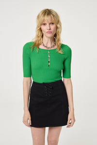 Alida Pullover | Green Glimmer