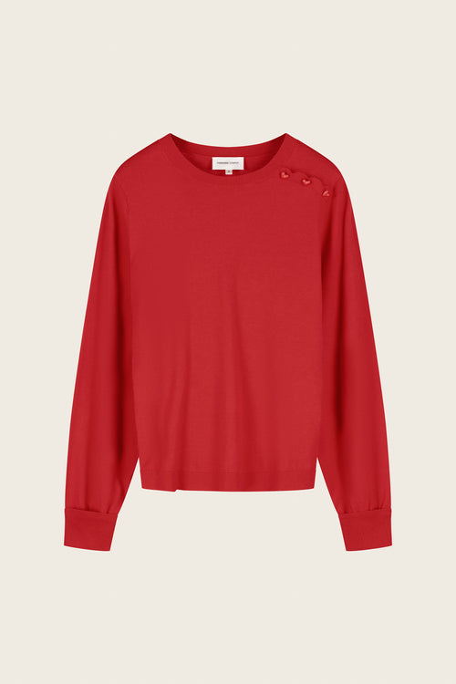 Molly Cuff Pullover | Red Hot Chilli
