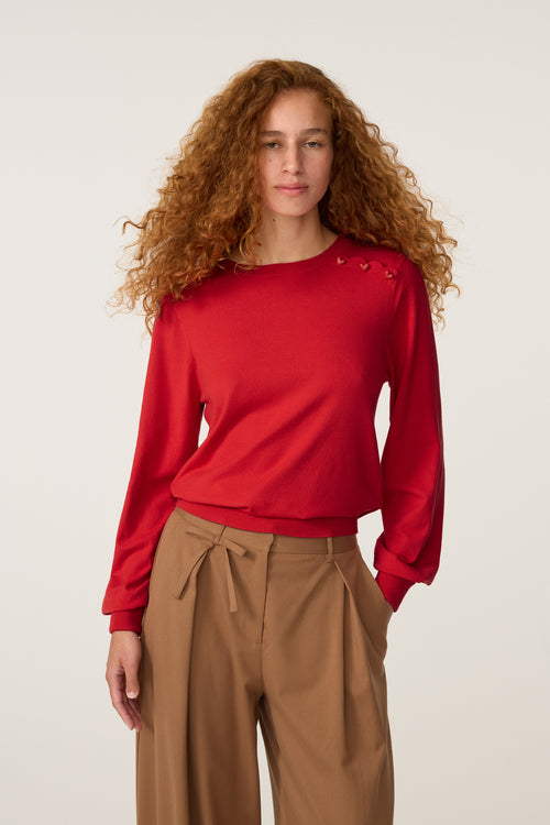 Molly Cuff Pullover | Red Hot Chilli