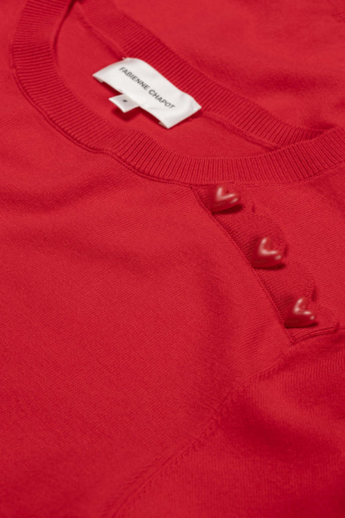 Molly Cuff Pullover | Red Hot Chilli