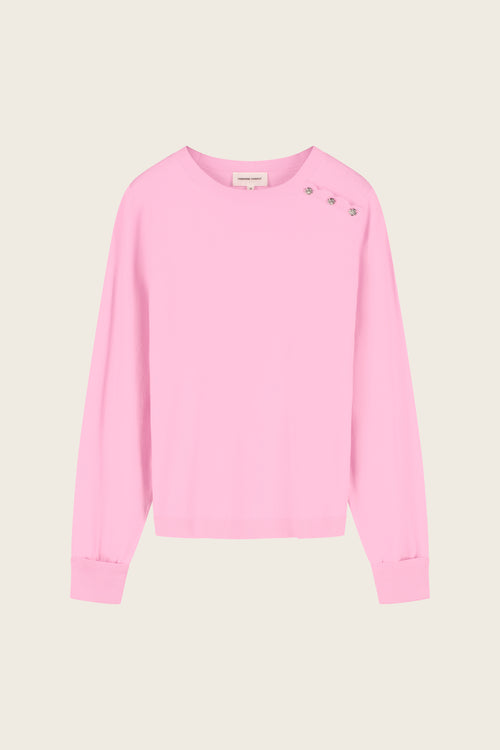 Molly Cuff Pullover | Pink Candy