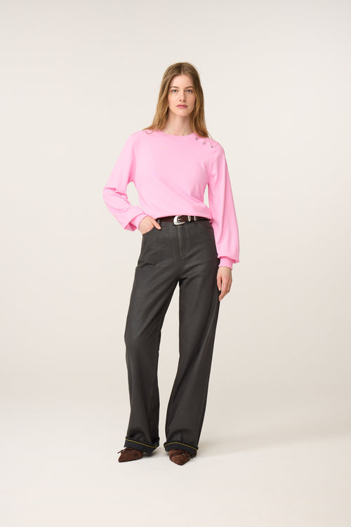 Molly Cuff Pullover | Pink Candy
