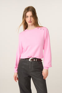 Molly Cuff Pullover | Pink Candy