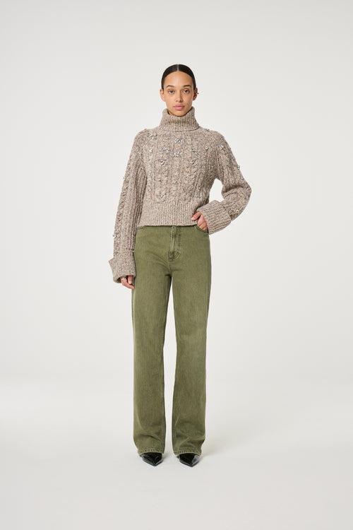 Jules Pullover | Dark Oatmeal Melange