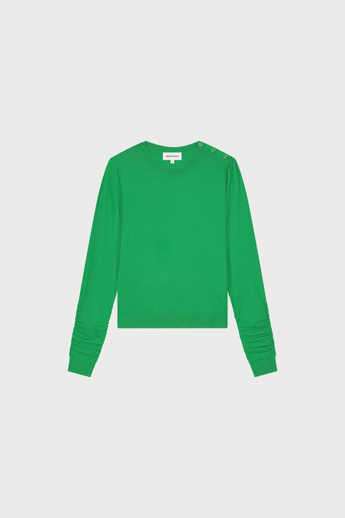 Molly Scrunch Pullover | Green Glimmer