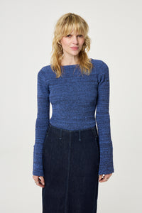 Gaia Pullover | French Blue/Black