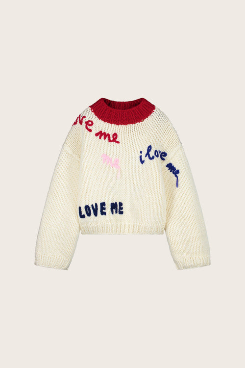 I Love Me Pullover | Cosy White