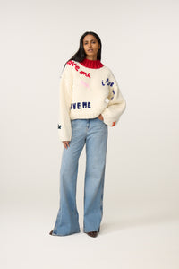 I Love Me Pullover | Cosy White