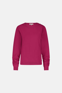 Molly Scrunch Pullover | Spicy Pink