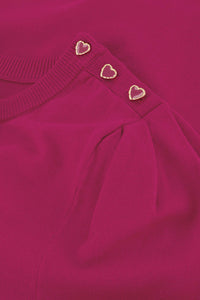 Molly Scrunch Pullover | Spicy Pink