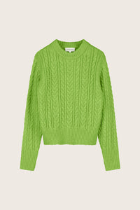 Cable Pullover | Greenery