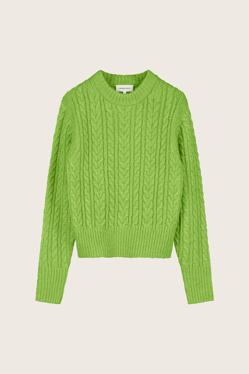 Cable Pullover | Greenery