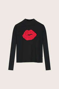 Courtney Lips Pullover | Black