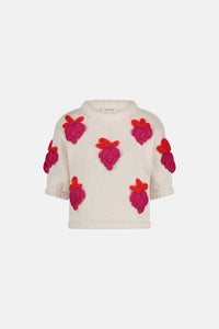 Strawberry Pullover | Cosy White