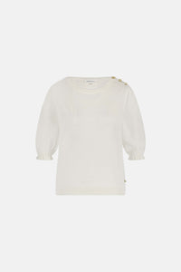 Molly Short Sleeve Pullover | Cosy White