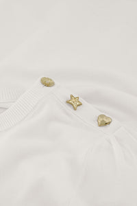 Molly Short Sleeve Pullover | Cosy White