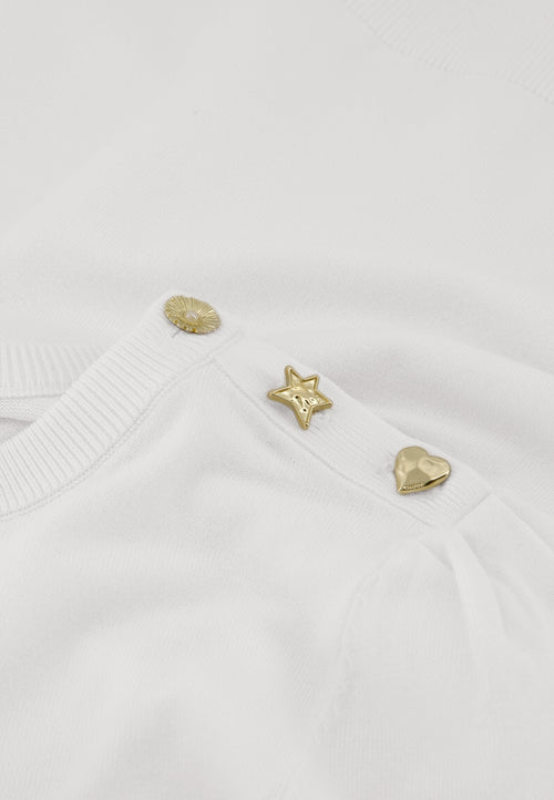 Molly Short Sleeve Pullover | Cosy White