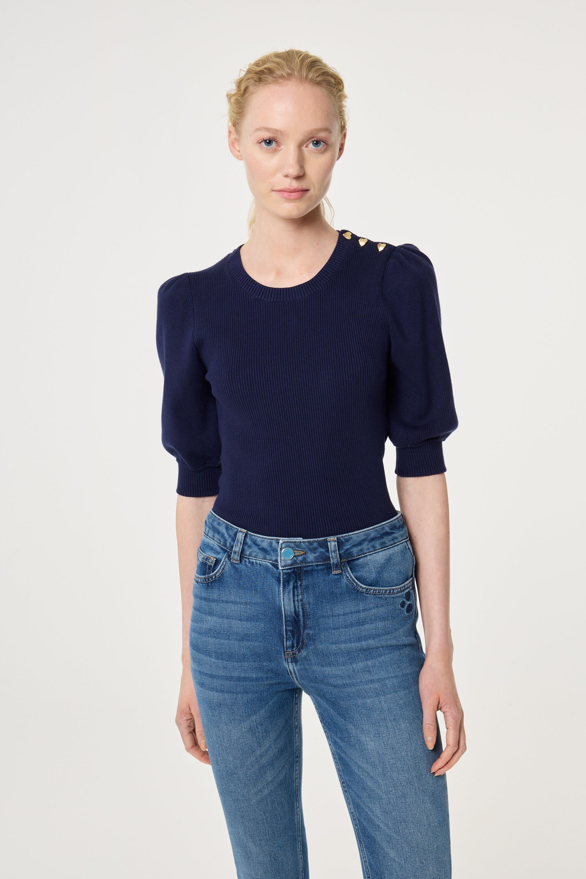 Molly Short Sleeve Pullover | After Midnight Blue