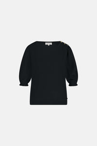 Molly Short Sleeve Pullover | Black