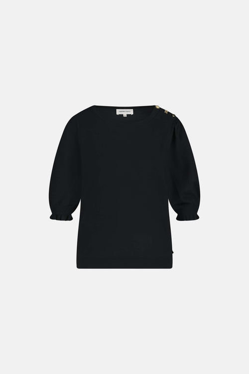Molly Short Sleeve Pullover | Black