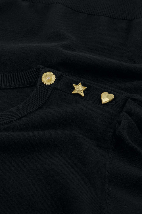 Molly Short Sleeve Pullover | Black