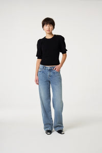 Molly Short Sleeve Pullover | Black