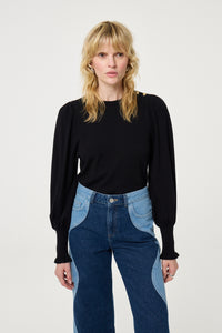 Molly Balloon Pullover | Black