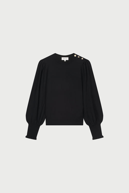 Molly Balloon Pullover | Black