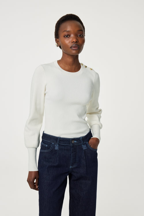 Lillian Pullover | Cosy White