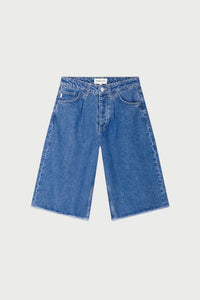 Lucy Wide Jorts | Faded Light Blue