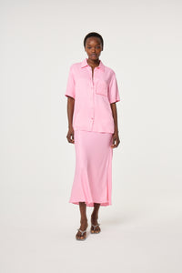 Laurent Slip Midi Skirt | Pink Rendez Vous