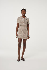 Fenna Skirt | Dark Oatmeal Melange