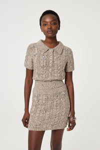 Fenna Skirt | Dark Oatmeal Melange