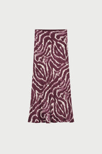 Laurent Maxi Skirt | Deep Burgundy/Creme