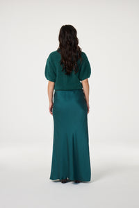 Laurent Maxi Skirt | Crystal Teal