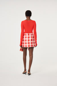 Beau Skirt | Tangerine Tango/Cosy White