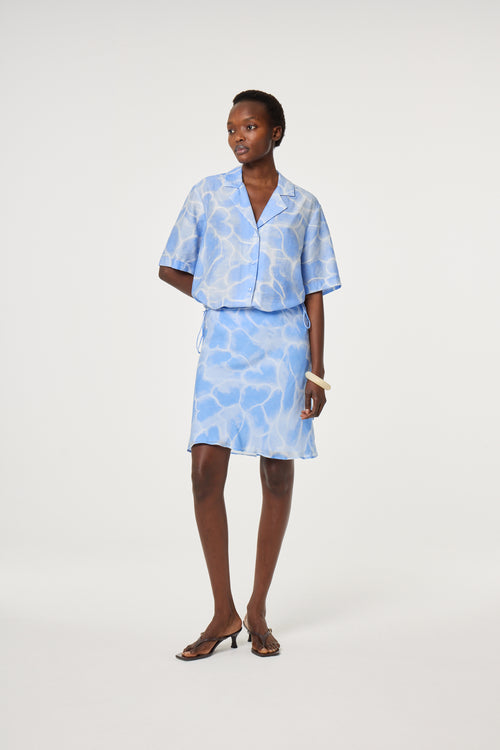 Neia Skirt | Light Blue/Crispy White