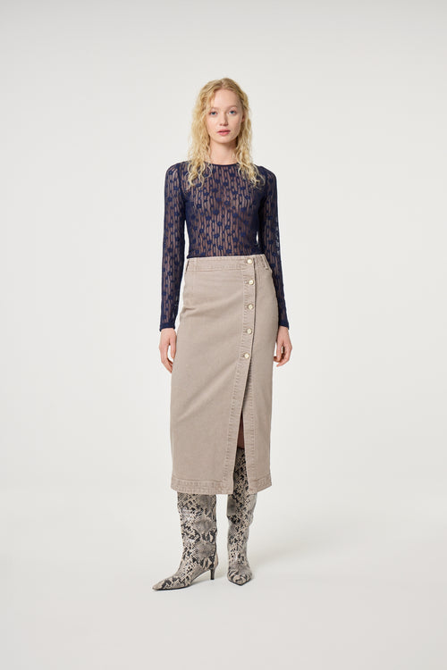 Carmel Denim Skirt | Quick Sand