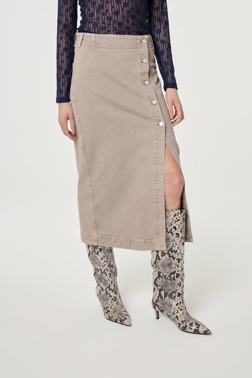 Carmel Denim Skirt | Quick Sand
