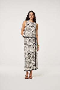 Tila Skirt | Cosy White/Black