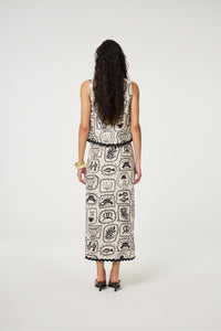 Tila Skirt | Cosy White/Black