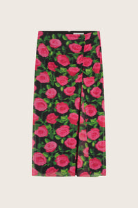 Jessy Midi Skirt | Fab Fuchsia/Black