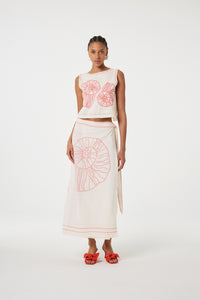 Sine Skirt | Cosy White