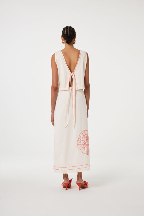 Sine Skirt | Cosy White