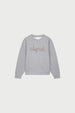 Terry Rhinestone sweater | Dark Grey Melange