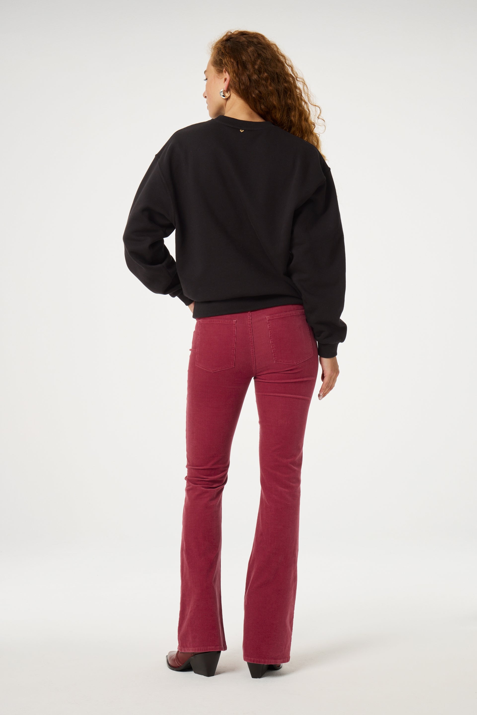 Terry Sport Heart Sweater | Black