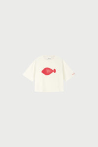 Nanda Sweater | Cosy White/Tangerine Tango