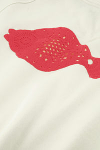 Nanda Sweater | Cosy White/Tangerine Tango