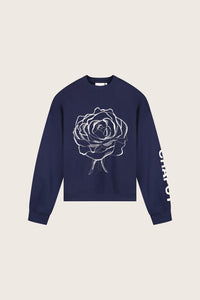 Luna Flower Sweater | Maritime Blue